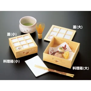 ひのき透かし(ひょうたん) 料理箱(小)(W27233)