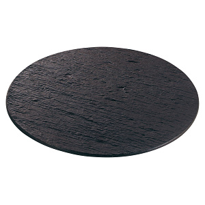 陶器・黒石目調 盛皿(丸)大(W27561)