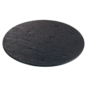 陶器・黒石目調 盛皿(丸)大(W27561)