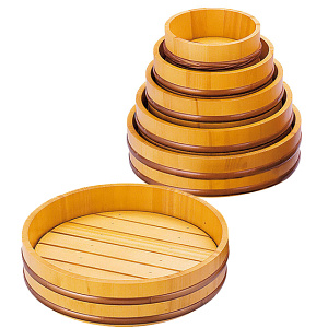 椹色 盛込 桶(目皿付)5寸(W31020)