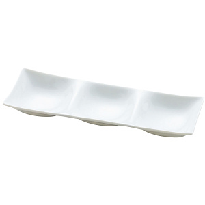 白磁・凛 三つ仕切り(W32264)