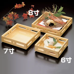 和食器の和心: 竹虫かご 木曽杉台付(W23442) - 敷皿・盛皿 和食器の和心: 竹虫かご 木曽杉台付(W23442) - 敷皿・盛皿