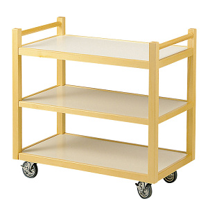 白木テーブルワゴン(双方向タイプ) (W45323)