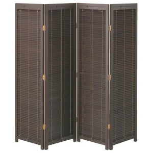 ブラインド衝立 4連 ブラウン(W51232)