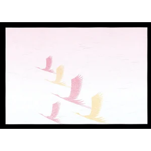 雲竜和紙 尺3風雅懐石まっと 祝鶴 (50枚入) (W64430)