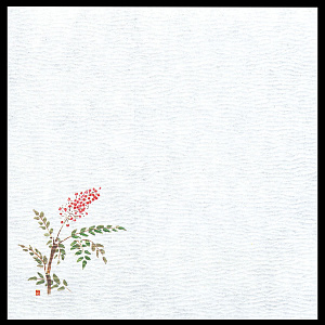 5寸グルメ敷紙 (100枚入) 南天(W64756)