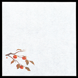 5寸グルメ敷紙 (100枚入) 柿(W64777)