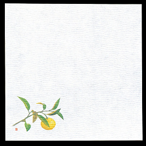 5寸グルメ敷紙 (100枚入) 柚子(W64778)