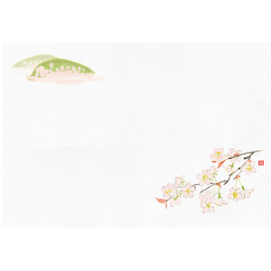 尺1お手元まっと 花景色 (100枚入) 桜(W64962)