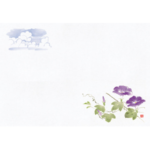 尺1お手元まっと 花景色 (100枚入) 朝顔(W64964)