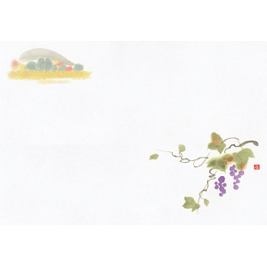 尺1お手元まっと 花景色 (100枚入) 山ぶどう(W64966)