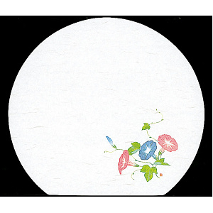 尺3半月雲竜和紙懐石まっと 四季(50枚入) 朝顔(W65062)