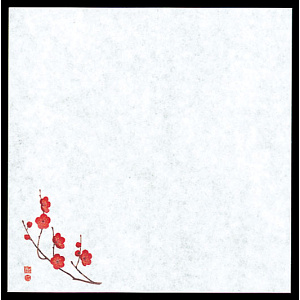 4寸御所の花 耐油天紙(100枚入) 梅(W65815)