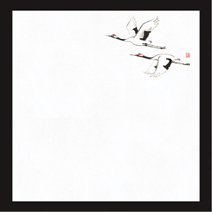 花宴耐油天紙 鶴 (100枚入) 4寸(W68625)