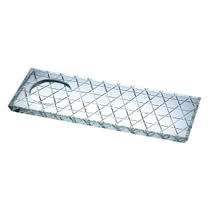 クリスタル切子プレート のぞき付(W08549)