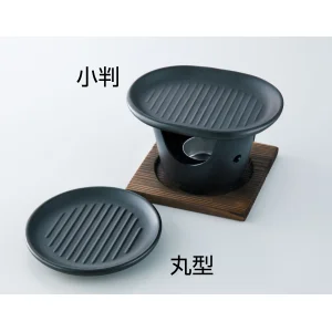 遠赤ミニ陶板 黒 小判(W21191)