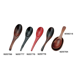 ストッパー付 摺り漆レンゲ(W25798)