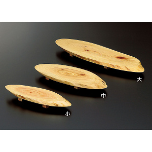檜・足付年輪皿・白木 小(W32182)