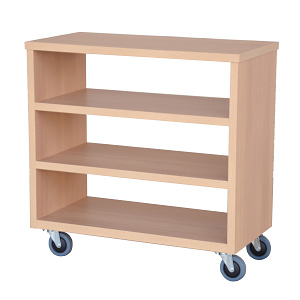 サービスワゴン Pro4段 持ち手無 ナチュラル(W45300)