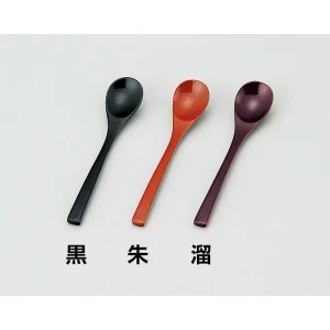 本漆茶碗蒸スプーン 黒(W08325)