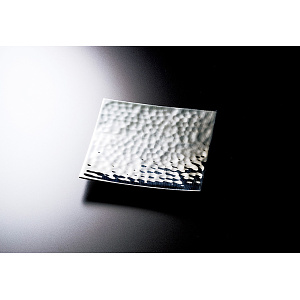 ステンレス槌目小皿 3寸 角型(W21588)