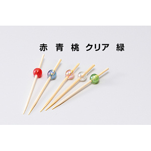 ビーズ串 5cm(50本入) 赤(W21614)