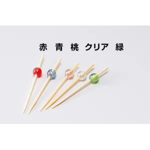 ビーズ串 5cm(50本入) 赤(W21614)