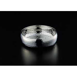 ステンレス槌目 浅型丸ミニ鉢(W23996)