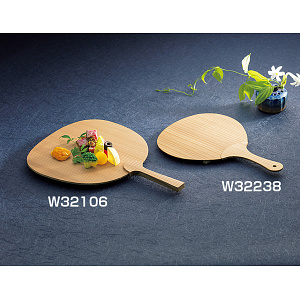 うちわ皿 木曽杉(八寸皿)(W32106)