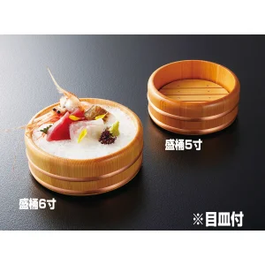椹・天丸盛桶 (目皿なし) (目皿付)5寸(W30142)