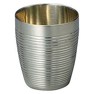 錫合金・ぐい呑み 千筋(W12015)