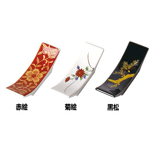 陶器反型箸置 赤絵(W15587)