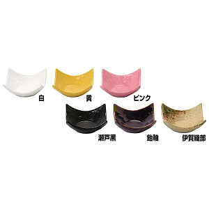 石目調角型珍味入 白(W27692)