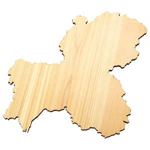 都道府県市町村型ひのき盛皿(形指定) 【受注生産品】(W32418)