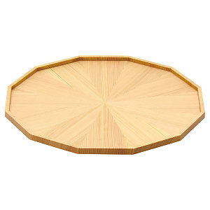 桧・放射杢 12角料理皿 大(W38098)