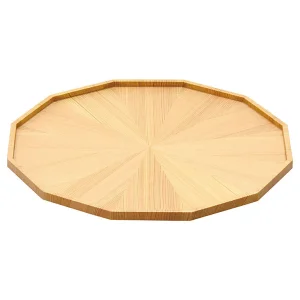 桧・放射杢 12角料理皿 大(W38098)