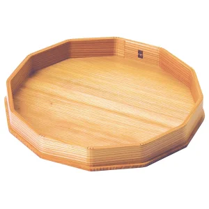 木曽杉・十二角皿 八寸 (EXP塗装加工) (W38102)