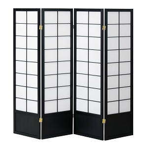 和風衝立(JP-S) 4連 H1500 ブラック(W50368)