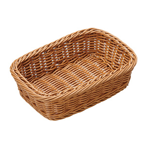 アメニティーバスケット スクエア (ライトブラウン) 小(W50824)