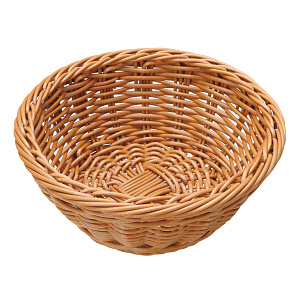 アメニティーバスケット ラウンド (ライトブラウン) 小(W50833)