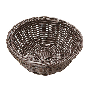 アメニティーバスケット ラウンド (ダークブラウン) 小(W50836)