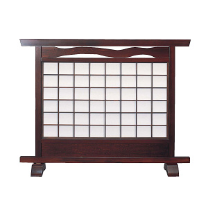 ツガ障子衝立 茶【受注生産品】(W51556)