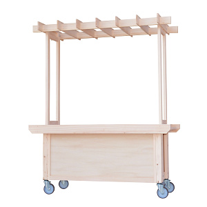 イベント販売台(無塗装) パーゴラ付【受注生産品】(W54163)
