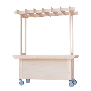 イベント販売台(無塗装) パーゴラ付【受注生産品】(W54163)
