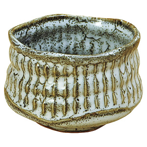 削ぎ目 抹茶碗 ゆず白(W79299)