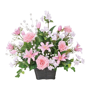 光触媒 人工観葉植物 造花 ハッピーピンク (高さ32cm)