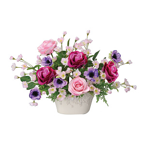 光触媒 人工観葉植物 造花 ローズベール (高さ40cm)