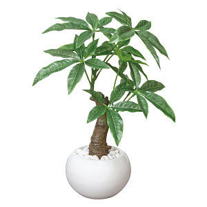 光触媒 人工観葉植物 造花 パキラポット (高さ27cm)