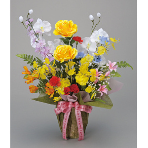 光触媒 人工観葉植物 造花 開運8色フラワー (高さ57cm)