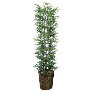 光触媒 人工観葉植物 造花 黒竹 1.8(幹:天然黒竹) (高さ180cm)